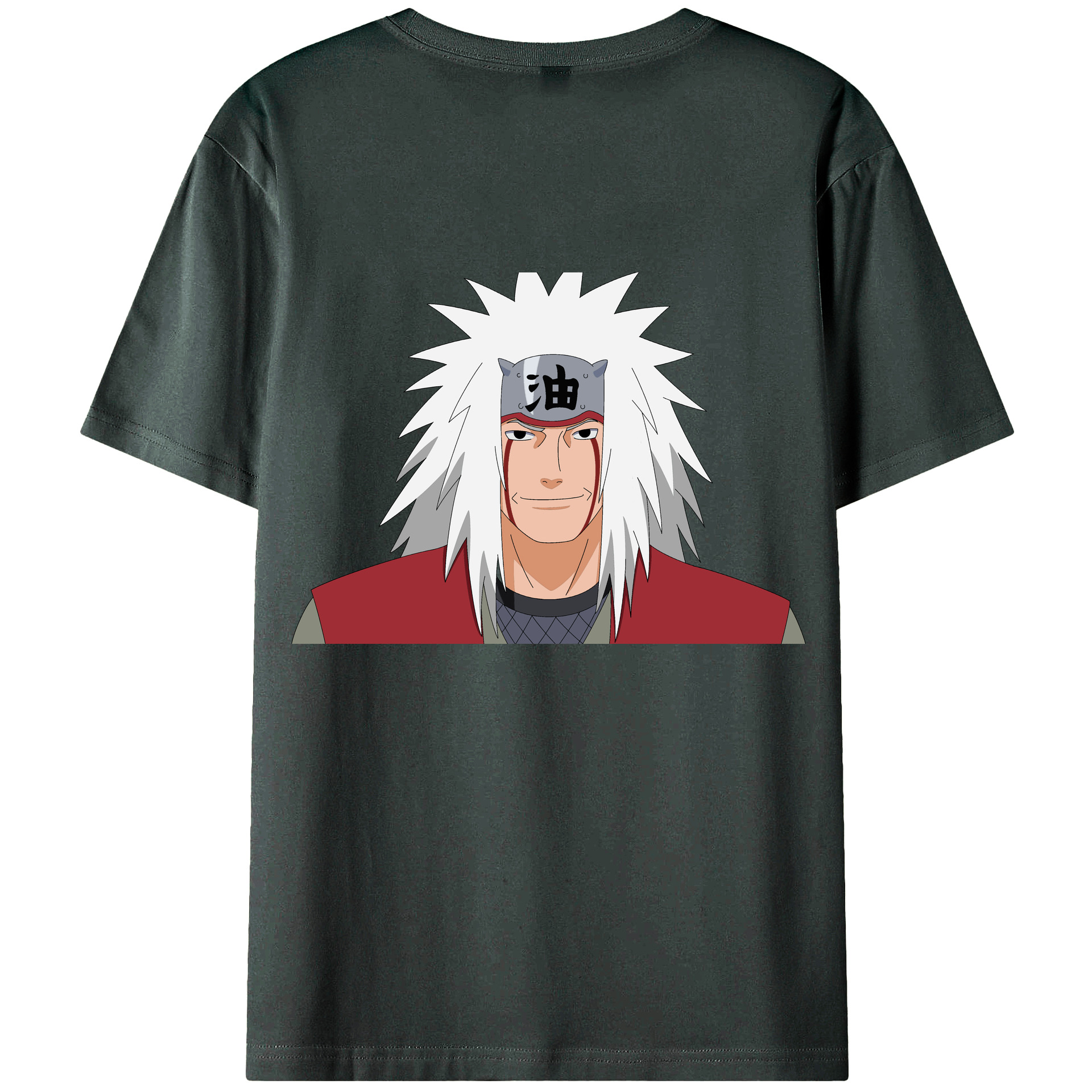 （画像用） NARUTO -ナルト- 自来也（じらいや） Jiraiya 綿100％ メンズ半袖Tシャツ（バックプリント） 通気性